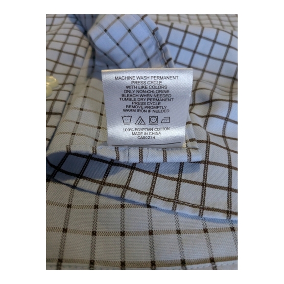 Hudson Room Fitted, Plaid Long Sleeve Shirt, Blue/Grey. 17.5/34 - Picture 6 of 10